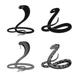 isolated object mammal and danger symbol vector image