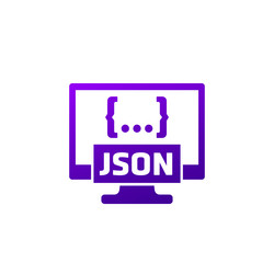 json icon with a computer vector image