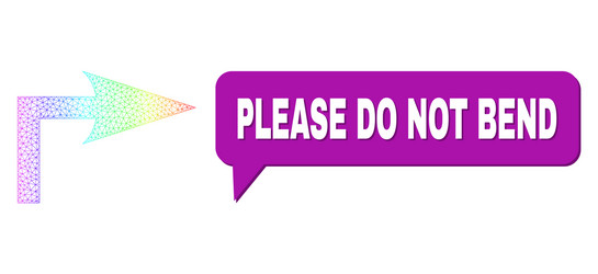 rainbow mesh gradient turn right icon and please vector image