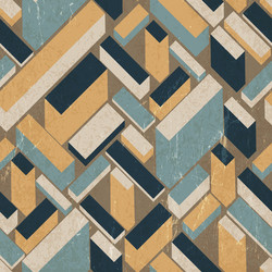 Retro Building Pattern vector image