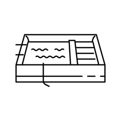 Solvent extraction tanks copper color icon Vector Image