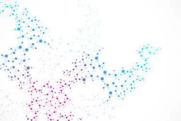 structure molecule and communication dna atom vector image