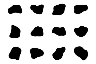 abstract blobs liquid and fluid shape pictogram vector image