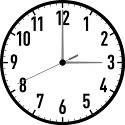 Analog Clock with Moving Hands vector image
