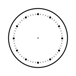 clock face blank isolated on white background vector image