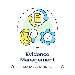 evidence management multi color concept icon vector image