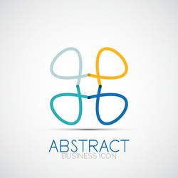 line design loop logo vector image