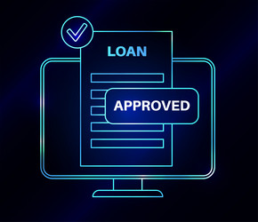 Loan online application vector