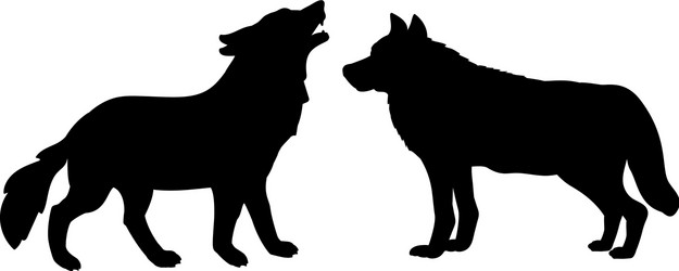 Two Wolves Vector Images (36)