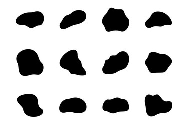 abstract blobs liquid and fluid shape pictogram vector image