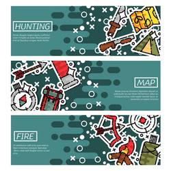 Hunting Banners - Outdoor Sports Vector Image