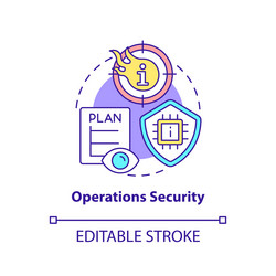 operations security concept icon vector