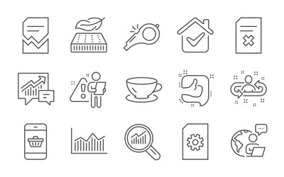 recruitment espresso and data analysis icons set vector