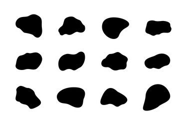 abstract blobs liquid and fluid shape pictogram vector image