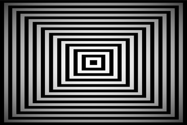 black and white square simple abstract pyramid vector image