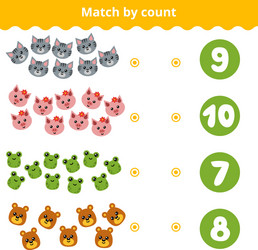 counting game for children count animals vector image