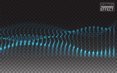 dynamic magic particles wave flowing beautiful 3d vector image
