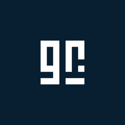 gr initial monogram logo with geometric style vector image