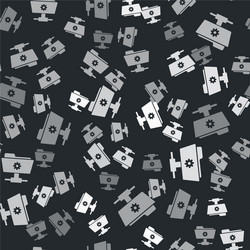 grey ftp settings folder icon isolated seamless vector image