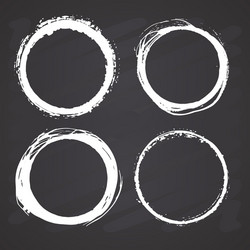 Grunge Round Frames - Textured Elements vector image