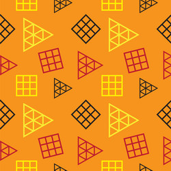 retro polygonal geometric seamless pattern design vector image