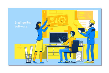 software development and people concept vector image