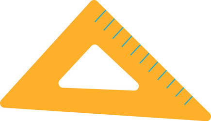 Triangle ruler icon measurement scale tool vector