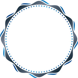 vintage round frame created with curves and wavy vector image