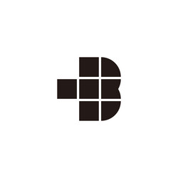 Letter b lines curve geometric symbol simple logo Vector Image