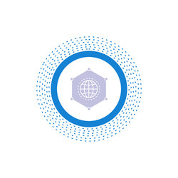 network global data connection business glyph vector image