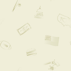 Seamless background with usa icons vector