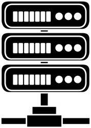 server data center icon vector image