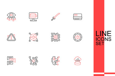 set line network cloud connection humanoid robot vector image