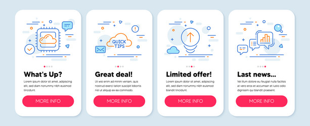set science icons such as cloud computing vector image