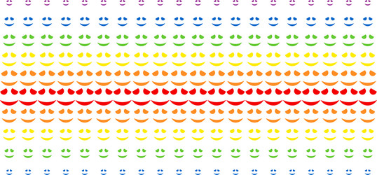 embarrassed smile shape halftone spectral pattern vector image
