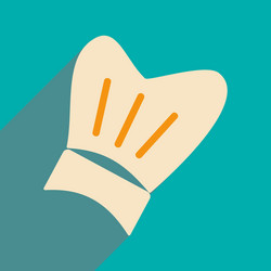 flat with shadow icon and mobile application chef vector image