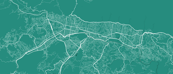 map of caracas venezuela urban city green road vector