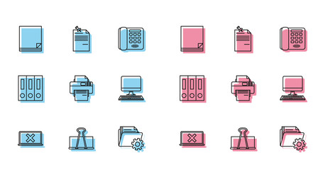 set line laptop and cross mark on screen file vector image