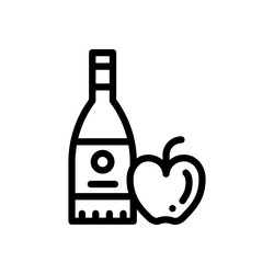 cider icon thin linear style design isolated vector image