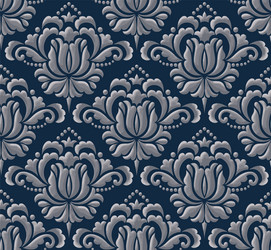 Damask seamless emboss pattern background vector