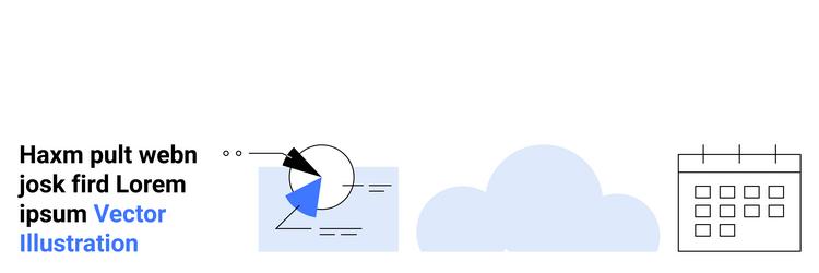 data analytics pie chart cloud storage vector image