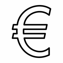 Euro sign vector