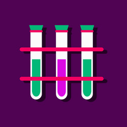 flat icon design collection three test tube vector image