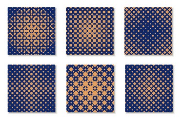 Geometric Halftone Patterns vector image