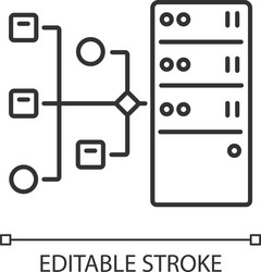 resource server linear icon vector image