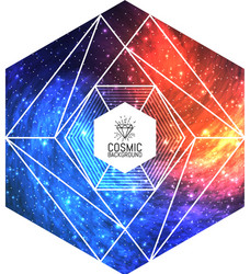 Triangular Cosmic Space Background vector image