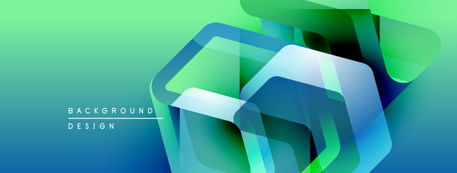 abstract geometric shapes overlap creating vector image