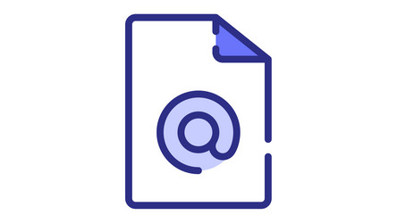 document attachment email file single isolated vector image