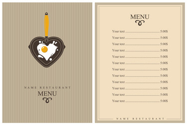 restaurant menu design vector