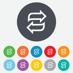 Rotation icon repeat symbol refresh sign vector